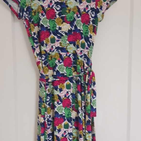 Boden Feminine Floral Wrap Dress Cottagecore Womens Size 10 Long - Picture 13 of 16